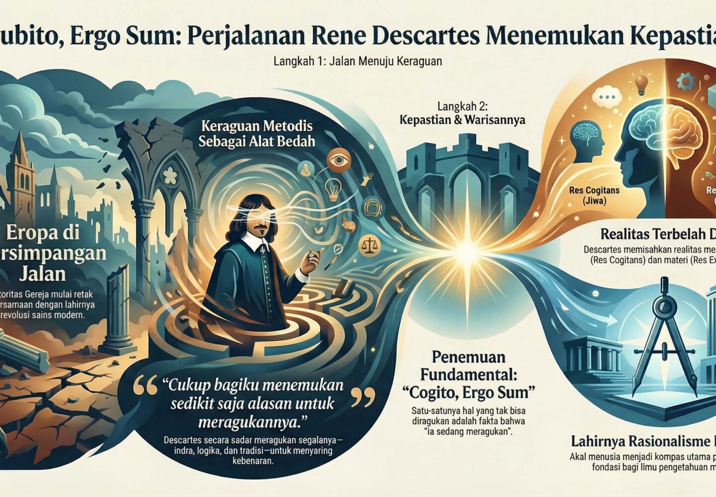 “Dubito Ergo, Cogito Ergo Sum” (Rene Descartes: Dari Keraguan Menuju Kepastian)