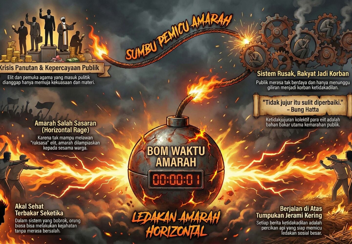 BOM WAKTU AMARAH: KETIKA AKAL SEHAT TERHIMPIT "KEGILAAN" ELIT